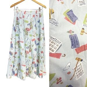 Vintage Dockers French Print High Waisted Novently skirt